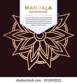 Luxury ornamental mandala Pattern Design in gold color Vector Illustration