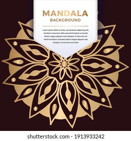 Luxury ornamental mandala Pattern Design in gold color Vector Illustration