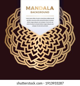 Luxury ornamental mandala Pattern Design in gold color Vector Illustration