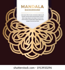 Luxury ornamental mandala Pattern Design in gold color Vector Illustration