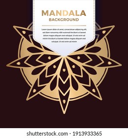 Luxus-Ziermandala Muster Design in goldener Farbe Vektorgrafik