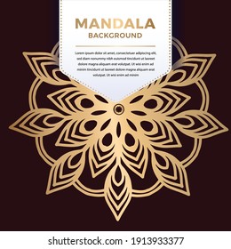 Luxury ornamental mandala Pattern Design in gold color Vector Illustration