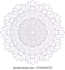 Vector ornamental de lujo del patrón del mandala