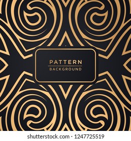 Luxury ornamental pattern background In Gold Color for wedding invitation template, Greeting card invitation ornaments.