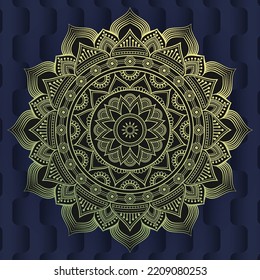 Luxury ornamental vector mandala background design with golden color for print, decoration, wedding cards, invitation cards.