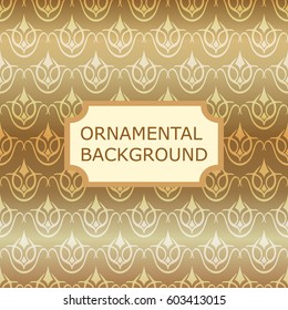 Luxury ornamental vintage background. Template for design
