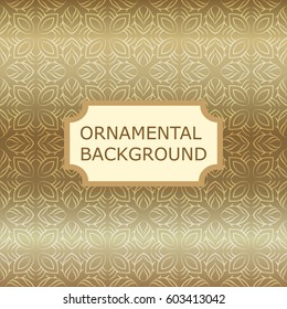 Luxury ornamental vintage background. Template for design