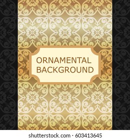 Luxury ornamental vintage background. Template for design