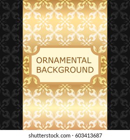 Luxury ornamental vintage background. Template for design