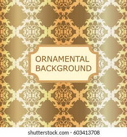 Luxury ornamental vintage background. Template for design