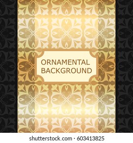 Luxury ornamental vintage background. Template for design