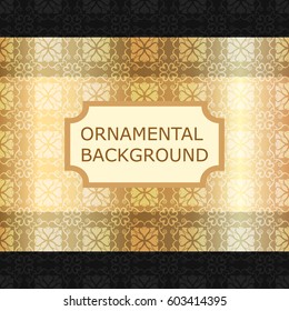 Luxury ornamental vintage background. Template for design