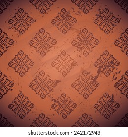 Luxury ornamental wallpaper design, grunge textured design