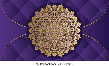 Luxury ornamental wedding invitation greeting card design. Mandala style greeting card. Design for invitation, wedding card, Diwali, decoration. India, Indian, Arabic, Damask, Asian, Turkish, Dubai, 