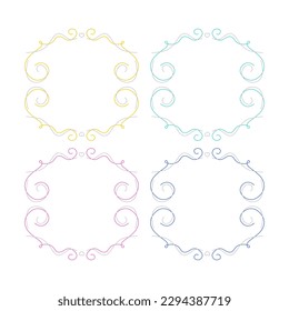 Luxury Ornamental Wedding Tags, Labels Collection isolated on White