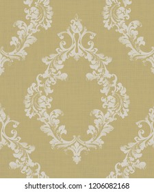 Luxury ornamented pattern Vector. Royal texture floral decor. Floral decoration intricated details. Yellow fall colors