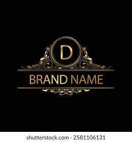 Luxury ornaments logos and monograms crest design Vector Image.
