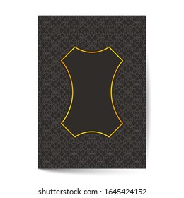 luxury ornate page cover with ornamental pattern template for design