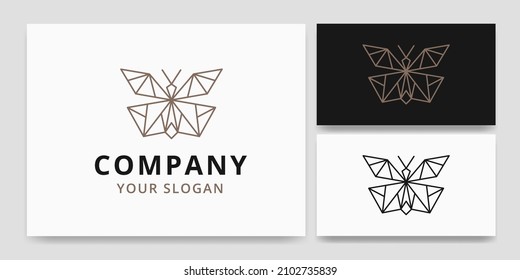 Luxury Outline Butterfly Polygonal Logo