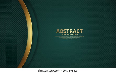 Luxury overlap layers abstract background with lines effect, realistic on textured dark background. vector illustration