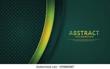 Luxury overlap layers abstract background with lines effect, realistic on textured dark background. vector illustration