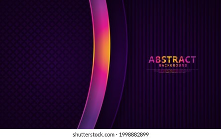Luxury overlap layers abstract background with lines effect, realistic on textured dark background. vector illustration