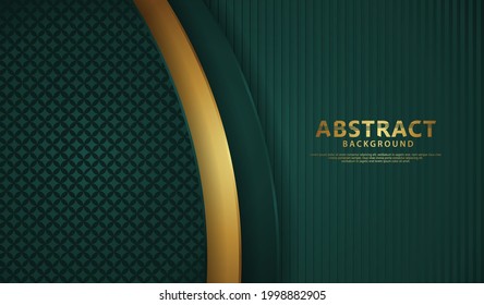 Luxury overlap layers abstract background with lines effect, realistic on textured dark background. vector illustration