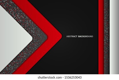 Luxury overlapping paper shapes background a combination with light glitters element decoration. Modern and elegant cover design template for use frame, banner advertising, business corporate, card