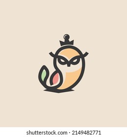 Luxury Owl King Logo Concept