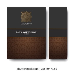 Luxury Packaging Box with Abstract Logo and Geometric Pattern for Branding