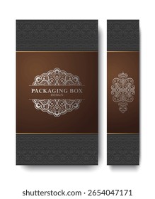 Caja de embalaje de lujo con logotipo Abstractas y patrón geométrico para la marca