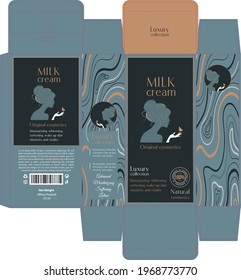 Luxury Packaging Box Design for Products Gold and Green Color