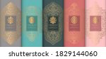 Luxury packaging design of chocolate bars. Vintage vector ornament template. Elegant, classic elements. Great for food, drink and other package types. Can be used for background and wallpaper.