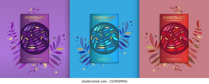 Diseño de embalaje de lujo de barras de chocolate. Plantilla de ornamento vectorial vintage. Elementos elegantes y clásicos. Ideal para comidas, bebidas y otros paquetes. Se puede usar para fondo y fondo de pantalla.
