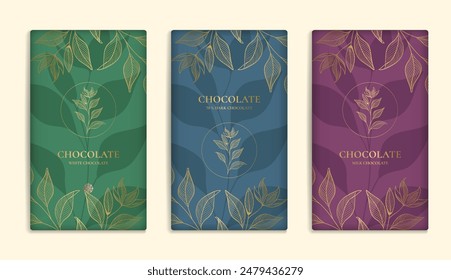 Luxury packaging design of chocolate bars. Vintage vector ornament template. Elegant, classic elements. Great for food, drink and other package types. Can be used for background and wallpaper.