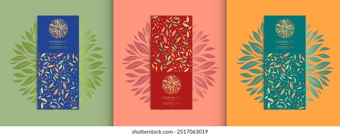 Luxury packaging design of chocolate bars. Vintage vector ornament template. Elegant, classic elements. Great for food, drink and other package types. Can be used for background and wallpaper.