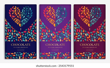 Design de embalagem de luxo de barras de chocolate. Modelo de ornamento de vetor vintage. Elementos elegantes e clássicos. Ótimo para alimentos, bebidas e outros tipos de embalagens. Pode ser usado para fundo e papel de parede.