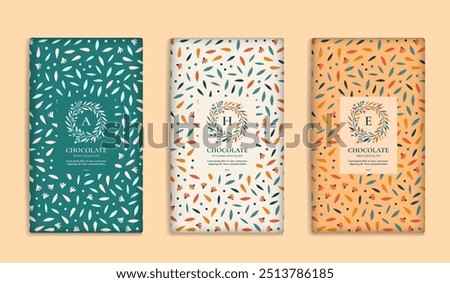 Luxury packaging design of chocolate bars. Vintage vector ornament template. Elegant, classic elements. Great for food, drink and other package types. Can be used for background and wallpaper.