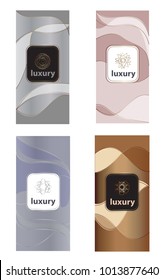 Diseño de embalaje de lujo aislado en fondo blanco.Para el sitio web, plantilla de portada, promoción y producto de lujo. Útil para anuncios, marketing, carteles y diseño de carteles. Arte moderno creativo, ilustración vectorial