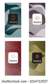 Luxury packaging design set isolated on white background.For web site,cover template,promo and luxury product.Useful for ads,marketing,poster and placard design.Creative modern art,vector illustration