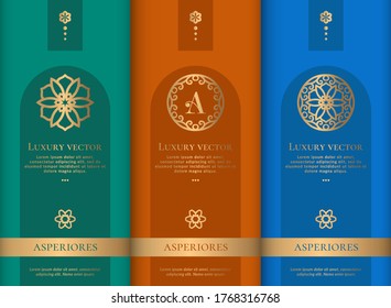 Luxury packaging design. Vintage vector ornament template. Elegant, classic elements. Great for food, drink and other package types. Can be used for background and wallpaper.