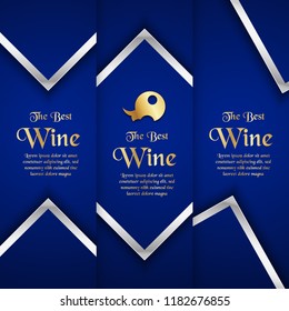 Luxury packaging template in modern style for wine cover, beer box. Vector illustration in premium concept. EPS 10.