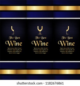 Luxury packaging template in modern style for wine cover, beer box. Vector illustration in premium concept. EPS 10.