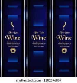 Luxury packaging template in modern style for wine cover, beer box. Vector illustration in premium concept. EPS 10.