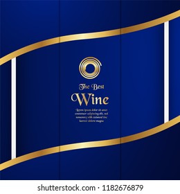 Luxury packaging template in modern style for wine cover, beer box. Vector illustration in premium concept. EPS 10.
