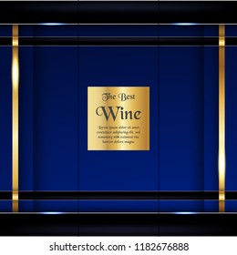 Luxury packaging template in modern style for wine cover, beer box. Vector illustration in premium concept. EPS 10.
