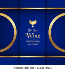 Luxury packaging template in modern style for wine cover, beer box. Vector illustration in premium concept. EPS 10.