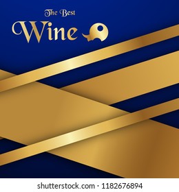 Luxury packaging template in modern style for wine cover, beer box. Vector illustration in premium concept. EPS 10.
