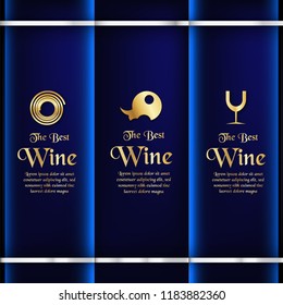 Luxury packaging template in modern style for wine cover, beer box. Vector illustration in premium concept. EPS 10.