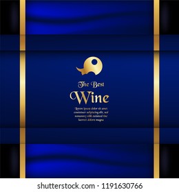 Luxury packaging template in modern style for wine cover, beer box, invitation. Vector illustration in premium concept. EPS 10.